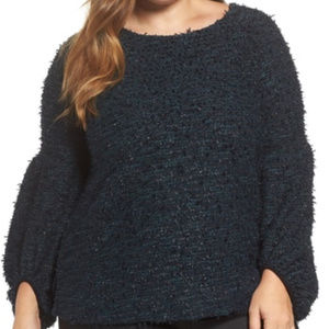 Vince Camuto eyelash knit bubble sleeve sweater